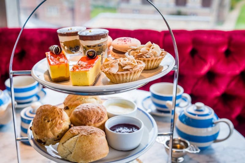 Selection of pastries and scones from the afternoon tea at the Six restaurant
