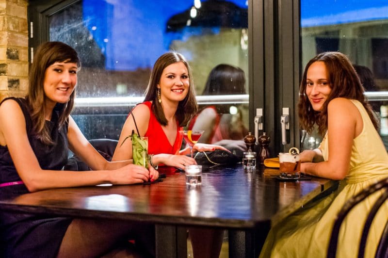 Ladies enjoying a cocktail