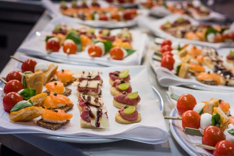 Buffet ready for a private dining