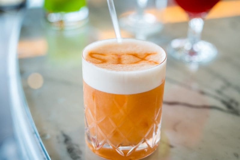 Cocktail served at Six panoramic bar